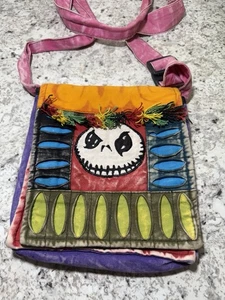 Vintage Nightmare Before Christmas Jack Skelington Rasta Bag Shoulder Boho - Picture 1 of 10