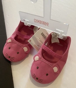 NWT Gymboree Little Field Mouse Pink Crib Shoes Size 04 for about 6-12 months - Picture 1 of 2