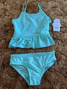 Wonder Nation Mädchen Größe 2T Tankini Zweiteiler türkis Badeanzug - Bild 1 von 2