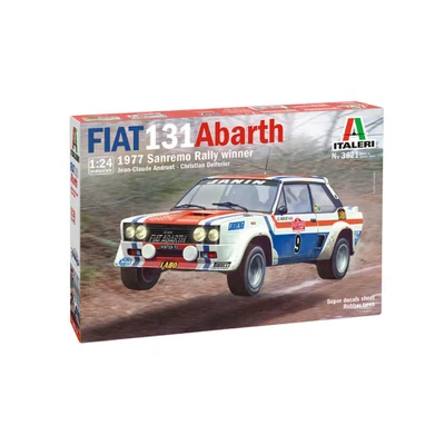 FIAT 131 ABARTH 1977 WINNER SAN REMO RALLY KIT 1:24 Italeri Kit Auto Modellino N - Immagine 1 di 3