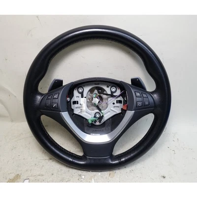 BMW E70 X5 E71 X6 2008-2014 deportivo volante de cuero con paletas OEM Foto 1 de 4