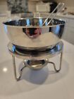 Crate and Barrel Stainless Butter/Sauce Bowl Warmer and Laddle - NEW