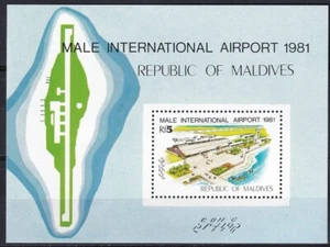 Maldivas 1981 Yvert S/S 75 Airport Architecture MNH VF - Imagen 1 de 1