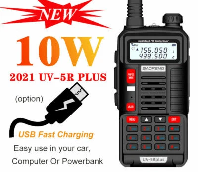 BAOFENG UV5R PLUS WALKIE TALKIE HAND FUNKGERÄTE VHF/UHF 128CH SPRECHFUNKGERÄTE - Bild 1 von 4