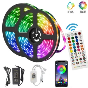 32ft 5050 LED Strip RGB RGB/White LED Strip Light + IR Remote Controller + Power - Picture 1 of 12