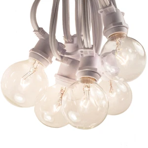 G50 Clear Outdoor Patio Commercial White String Lights Waterproof Party Cafe - Picture 1 of 7