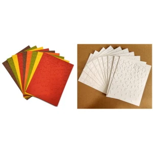 10 FALLING LEAVES Embossed A2 Card Fronts - You Choose Color - Picture 1 of 5