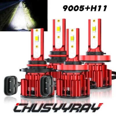 For Toyota Prius 2010-2015 6000K LED Headlights Lights Bulbs Kit High Low Beam - Image 1 of 4