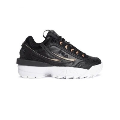 Fila Disruptor II Exp Pierced Lifestyle Shoes Black White Rose Gold Women's NEW - Image 1 of 4