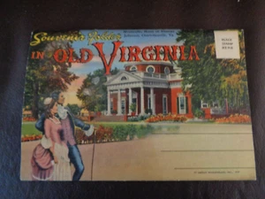 Vintage Souvenir Postcard Booklet of Old Virginia  - Picture 1 of 6