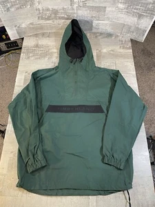 Vintage Timberland 1/4 Zip Pullover Windbreaker Mens Medium Oversized Green - Picture 1 of 12