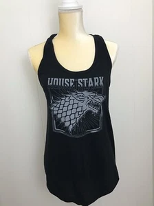 Game of Thrones NWT HBO House Stark Athletic Style Tank Top - Black YOUTH LARGE - Picture 1 of 10