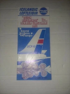 Icelandic Airlines Loftleidir Sommerflugplan 1971 - Bild 1 von 2