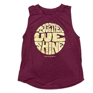 Peloton Tank Top Spiritual Gangster Burgundy Gold Together We Shine Medium - Bild 1 von 5