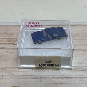 P & D MARSH #X20 Ford Cortina (blue), N Gauge, MODEL RAILWAY FIGURES - Picture 1 of 3