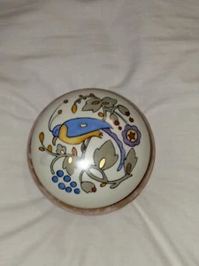 Antique Elite S M Limoges France Hand Painted Dresser Vanity Powder Box Bird - Picture 1 of 9