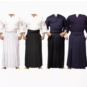 Kendo Iaido Aikido Hapkido Hakama Arti Marziali Uniforme Kimono Dobok Gonna Unisex - Foto 1 di 5