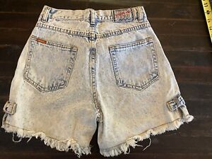 Vintage Jordache Jean Stone Acid Wash High Waisted Mom Shorts Size 7/8