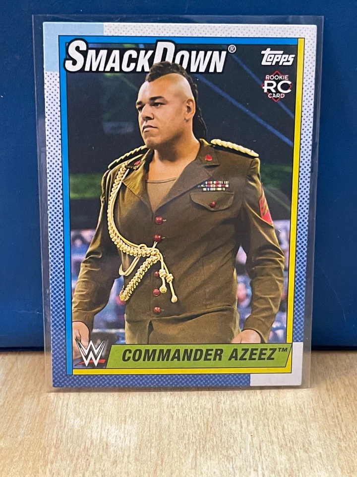 2021 WWE Topps Heritage #56 Commander Azeez Rookie Card RC - Image 1 of 2