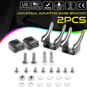 2PCS Mounting Base Bracket for OffRoad Driving LED Light Bar Slide Mount Bracket - Picture 1 of 9