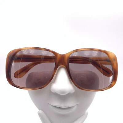 复古 Bausch & Lomb Suncatcher 2003 棕色玳瑁椭圆形太阳镜仅框架 — 第 1/4 张图片