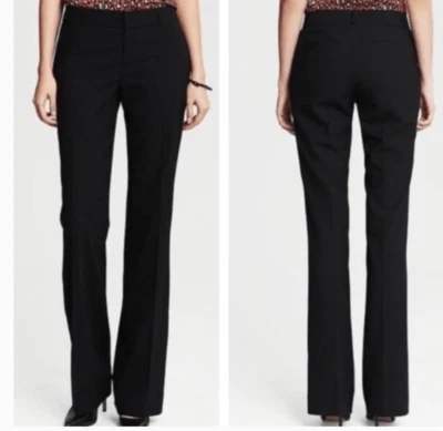 Banana Republic Harrison Pantalón Pantalón Lana Elástico Negro Talla 8 Foto 1 de 4
