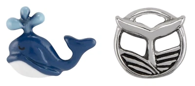 Origami Owl BLUE WHALE OR BREECHING WHALE'S TAIL Floating BEACH & OCEAN Charm - Image 1 of 2