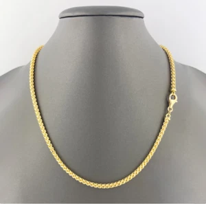 14k Yellow Gold 16" Solid Franco Curb Box Link 3 mm 22 grams Chain Necklace - Picture 1 of 15