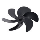 Stove Fan Blade Aluminum Alloy High Temperature Resistant Black Fireplace Fa Esa