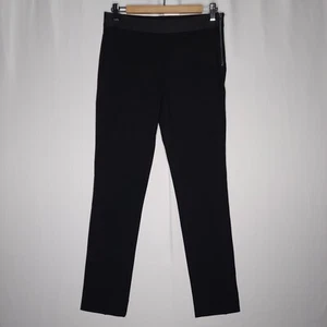 Everlane Side Zip Pants 6 Black Stretch Ponte Knit Skinny Trouser Front Seam - Picture 1 of 9