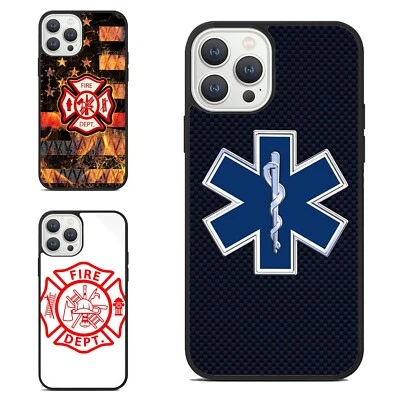 Firefighter Fire Paramedic Rescue For Samsung Galaxy Apple iPhone 14 15 - Image 1 of 4