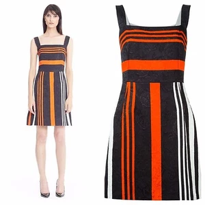 NWT $1895.00 DOLCE & GABBANA  Striped Brocade DRESS Size 42 IT/ 6 US - Picture 1 of 6
