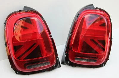 2x GENUINE OEM MINI F55 F56 F57 (LCI) UNION JACK REAR TAIL LIGHT LED USA VERSION - Image 1 of 4