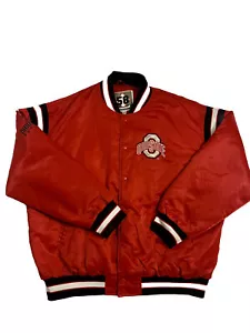 RARE Vintage Ohio State OSU BUCKEYES Star Jacket RED SATIN Size XXL - Picture 1 of 7