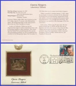 USA2 #3156 U/A GOLDEN REPLICA FDC Opera Singer Lawrence Tibbett - Picture 1 of 1