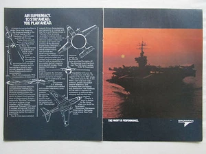 10/1981 PUB GRUMMAN F-14 TOMCAT USS CARRIER PROWLER INTRUDER US NAVY ORIGINAL AD - Picture 1 of 1