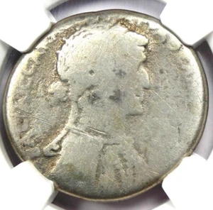 Cleopatra VII and Marc Antony AR Tetradrachm Silver Coin 36 BC - NGC Good - Picture 1 of 4