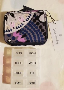VERA BRADLEY Travel Pill Case MIMOSA MEDALLION Medicine College Vacation - Picture 1 of 5