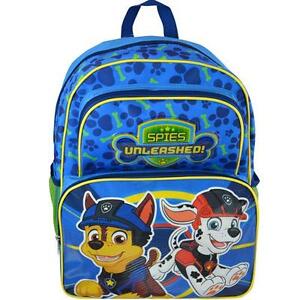 Backpack 16" Multi-Compartment Cargo Paw Patrol Spies Unleashed Chase Marsha NWT
