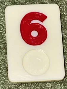 Pressman Rummikub Replacement Game Tile - Red 6 - Picture 1 of 4
