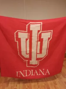 Indiana University Stadium Biederlack Überwurf Decke USA 50" x 58" rot weiß - Bild 1 von 3