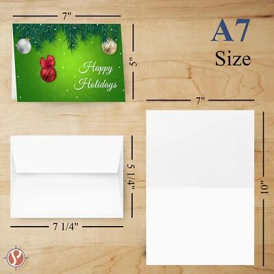 Happy Holiday Greeting Cards & Envelopes for Christmas & New Year's (25 Qty) - Image 1 of 4