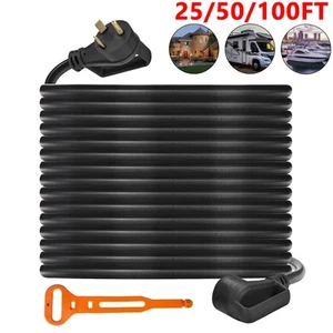 30A 25/50/100ft Extension Cord NEMA TT-30P to TT-30R 8AWG Heavy Duty 10AWG Gauge - Picture 1 of 13