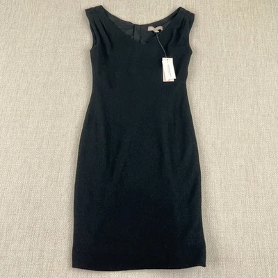 Nuevo con etiquetas Vestido Banana Republic Para Mujer 00P Pequeño Negro Mezcla de Lana Cremallera Sin Mangas City Foto 1 de 4