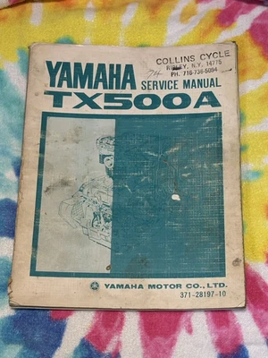 MOTO YAMAHA TX500A ORIGINAL 1974 MANUAL DE SERVICIO Y GUÍA DE SERVICIO TX500 AÑOS 70 Foto 1 de 4