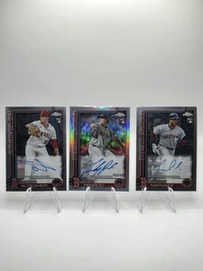 2025 Topps Chrome Baseball 35 Card Lot 4 Autographed & 31 Parrell Set Builder - Picture 1 of 24