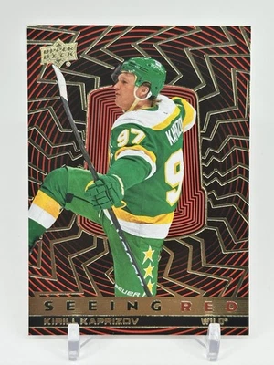 2023-24 Upper Deck Extended Series Seeing Red Gold Foil Kirill Kaprizov #SR-87 - Image 1 of 2