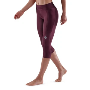 SKINS Compression Series-3 Women's Thermal 3/4 Tights Burgundy XL New w/ Defects - Picture 1 of 9