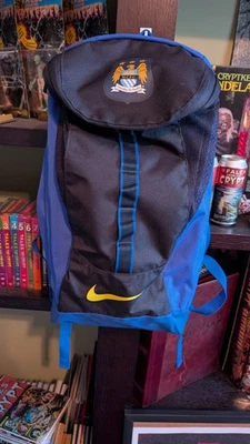 Nike Manchester City F.C. Soccer Team Back Pack Blue School Bag Futebol Rare - Image 1 of 4