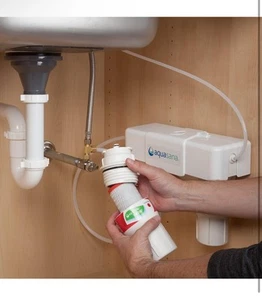 Aquasana Under Sink 3-Stage H2O Filter System, Brushed Nickel Faucet AQ-5300+.55 - Picture 1 of 10